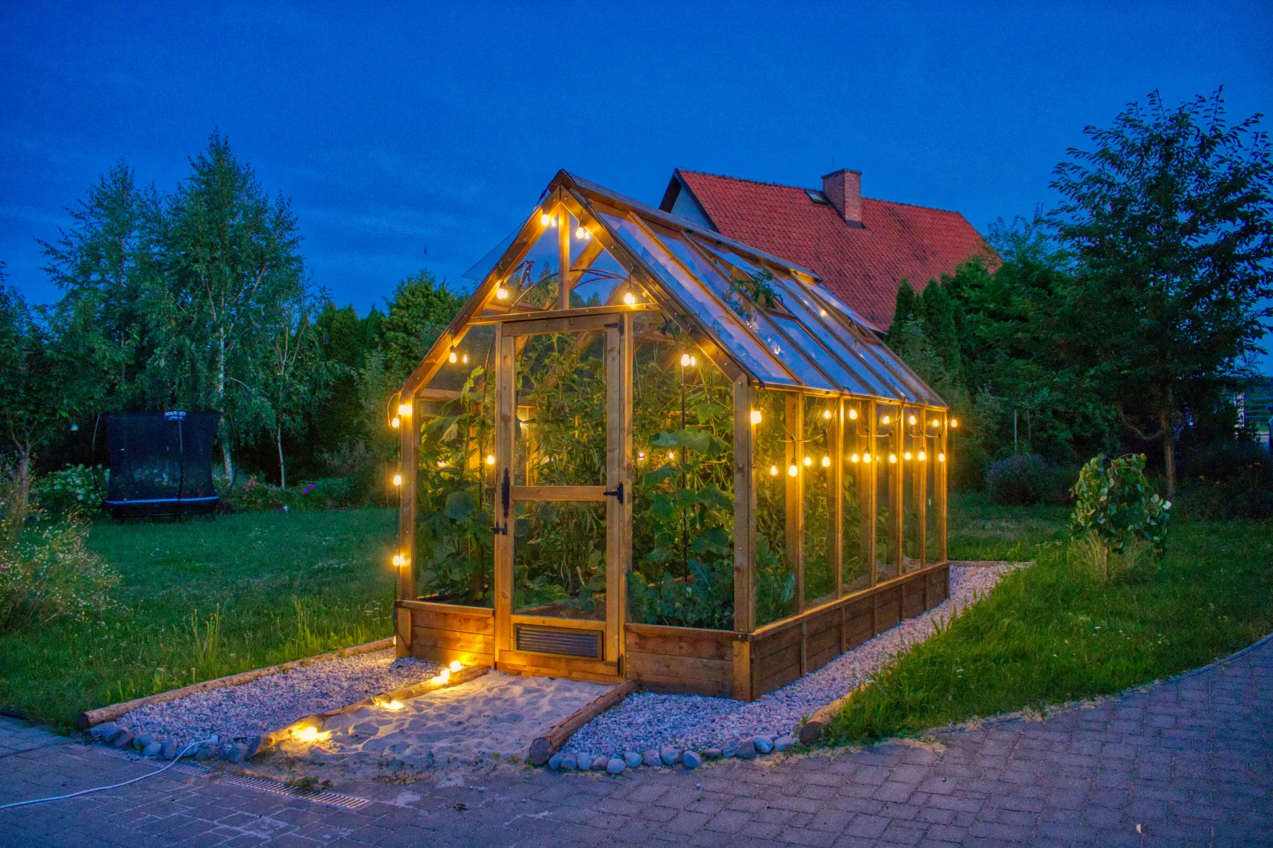 Venkovní osvětlení 20 m,<br> 40 žárovek<br>