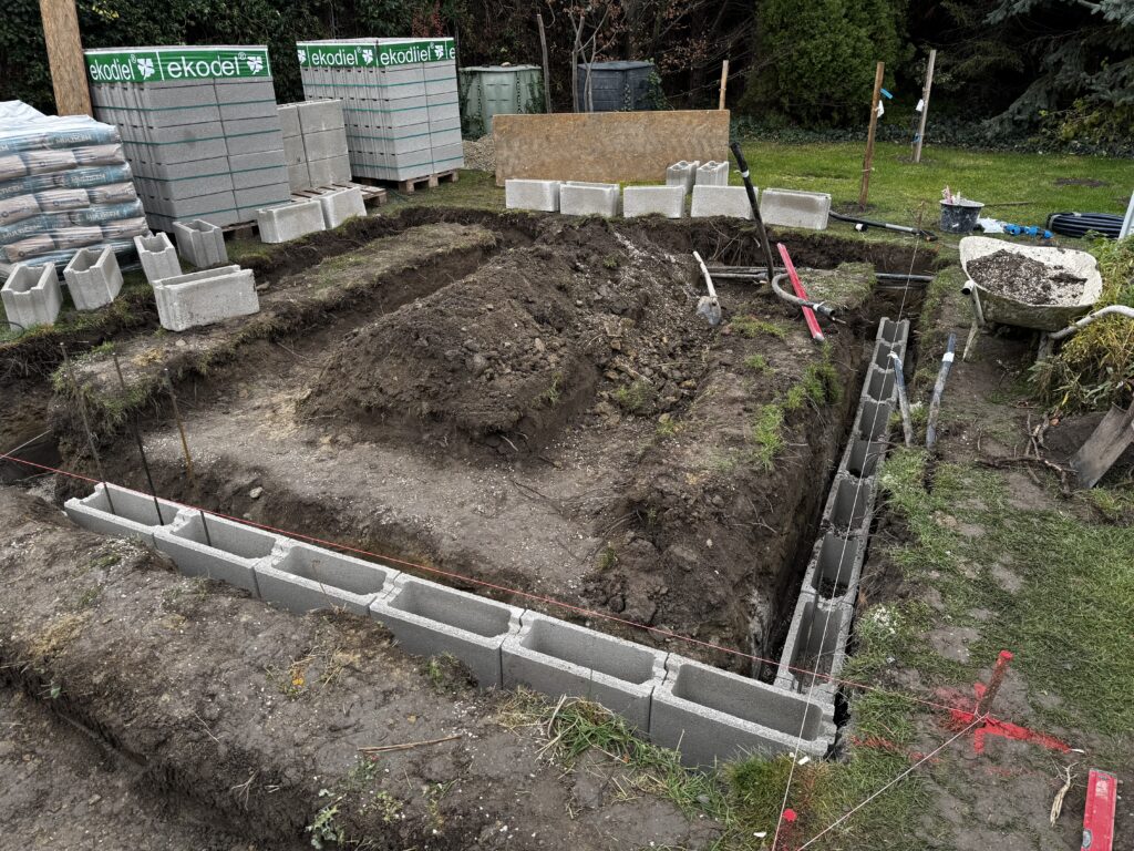 Výstavba zděných základů
